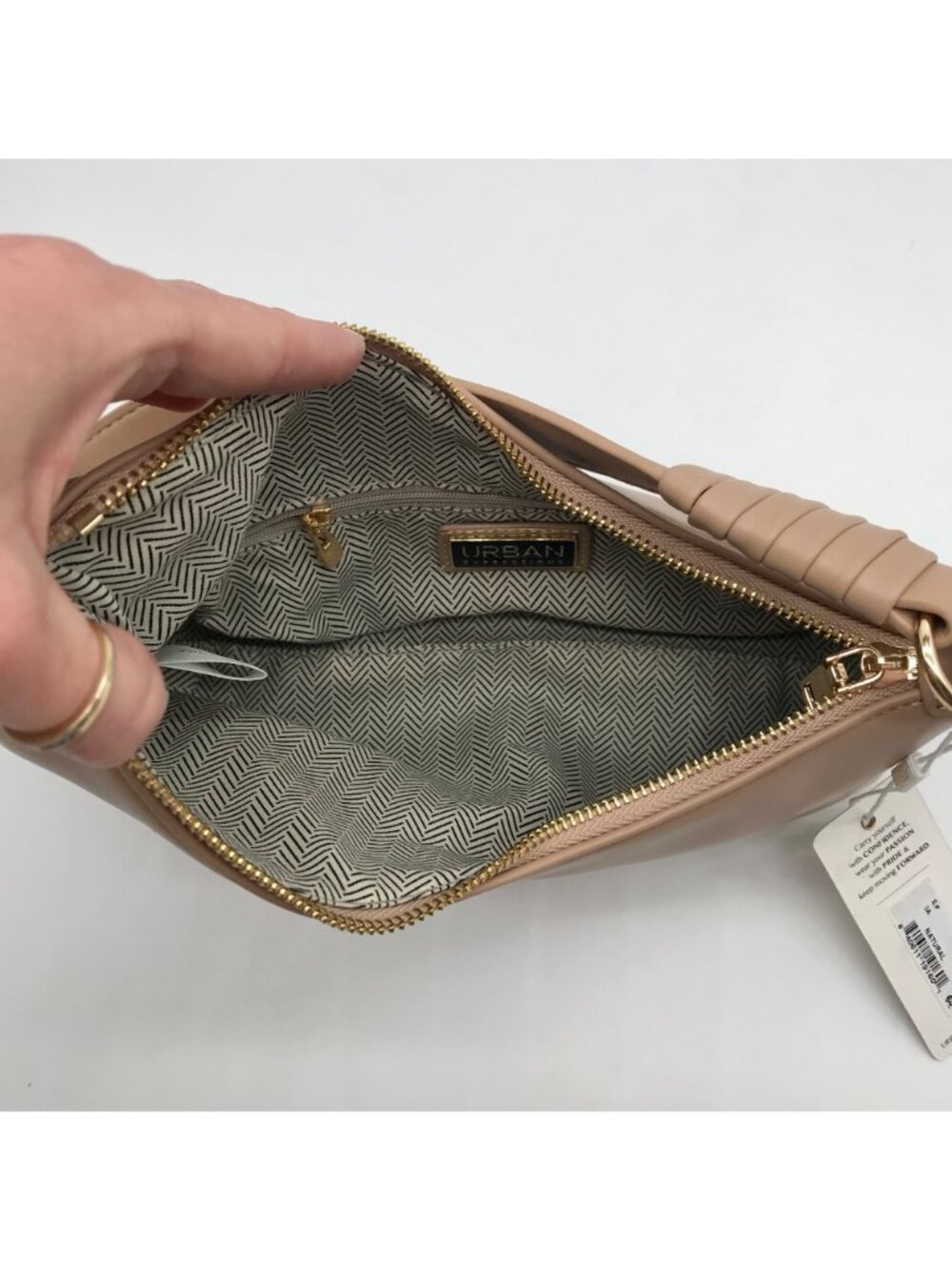 Urban Expressions Natural Asymmetric Convertible Shoulder Bag - Picture 11 of 12